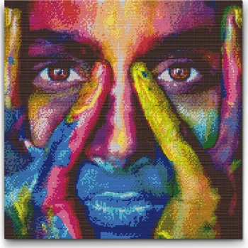 Diamantové malování Diamantové malování - Barevná žena Velikost: 30x40cm, Rámování: Pouze srolované plátno, Diamanty: Kulaté