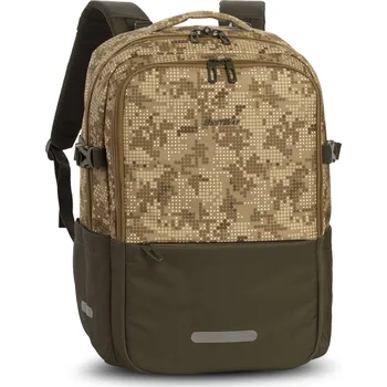 Sportovní batoh Bestway Bags Cestovní batoh Cube 26 l zelený/hnědý print