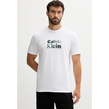 Bavlněné tričko Calvin Klein LV04RD820G bílá 00X, vel. L