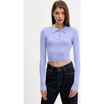 Dámský svetr Svetr Tommy Jeans dámský, DW0DW21829 fialová 54B, vel. M