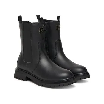 Dámské kozačky Polokozačky Tommy Hilfiger T3A5-34016-1355999 D Černá 37