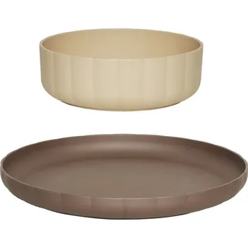 Talíř OYOY Dětský jídelní set Pullo Plate & Bowl – set 2 ks