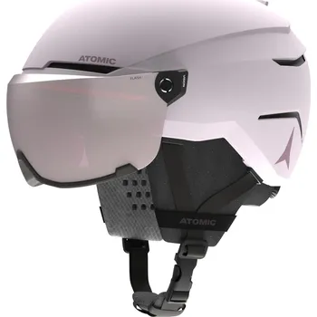 Lyžařská dětská helma Atomic Savor Visor JR Concrete/All We 25/26 Růžová XS (48-52)