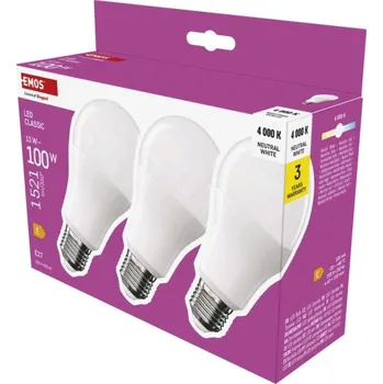 Osvětlení EMOS LED žárovka Classic A60, E27, 13W, 1521 lm, neutr. b.