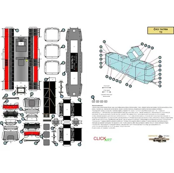 Vystřihovánky Tramvaj ČKD Tatra T3 - Brno