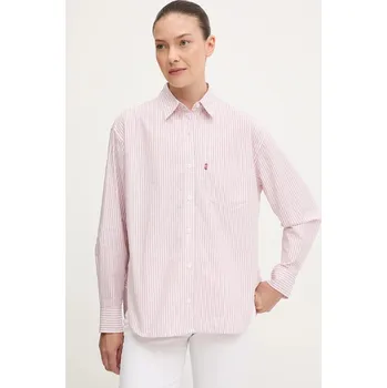 Pánské oblečení Bavlněná košile Levi's 001HM.0013 růžová 03A, vel. XS