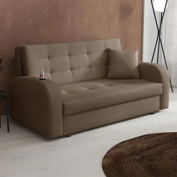 Obývací pokoj Pohovka VIVA III FRUGO | 162 cm | rozkládací + úložný prostor | otvor na láhev | VÝBĚR TKANIN