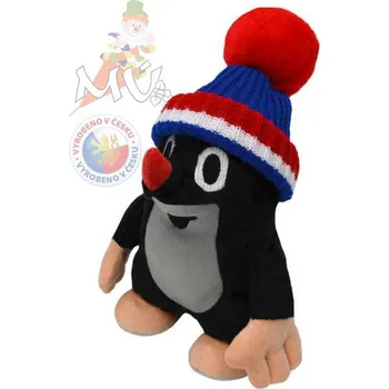 plyšák MORAVSKÁ ÚSTŘEDNA Krtek (krteček) s modrým kulichem TRIKOLORA mu45906i