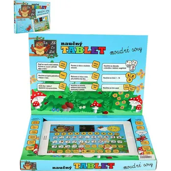 Výuková hračka _Ostatní 1_ Naučný tablet moudré sovy interaktivní dotykový na baterie Zvuk CZ/AJ 00190001