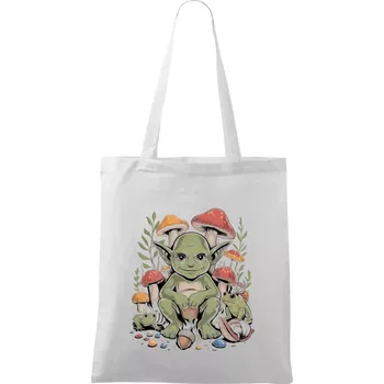 Goblincore grimy forest goblin - Taška bavlněná - 42 x 38 cm ( Bílá )