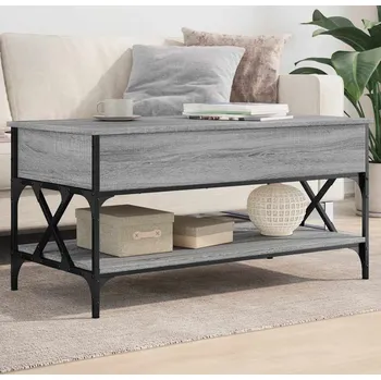 Konferenční stolek vidaXL Konferenční stolek 100x50x50 cm kompozitní dřevo a kov [845358] Barva: šedá sonoma