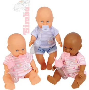 SIMBA Panenka MIMINKO 30cm pije a čůrá 3 druhy set s lahvičkou a dudlíkem s5036686
