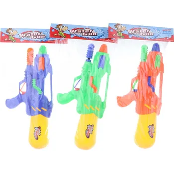 Dětská zbraň _Ostatní 1_ Pistole vodní barevná 40cm se zásobníkem na vodu 3 barvy plast v sáčku 60348