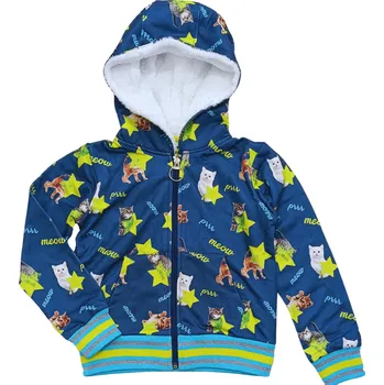 Dívčí mikina Dívčí mikina LEMON BERET kočičky modrá na zip Barva: Modrá, Velikost: 116/122