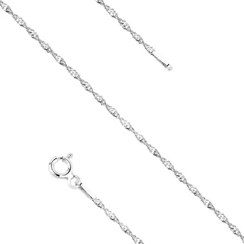 Náramek Stříbrný náramek Singapur 1,2 mm Délka řetízku: 18cm Ag 925/1000