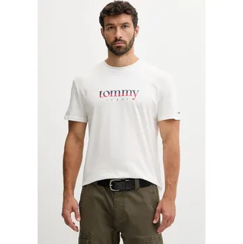 Bavlněné tričko Tommy Jeans DM0DM21978 bílá 00X, vel. M