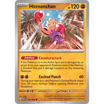 Sběratelská karetní hra Hitmonchan MEW 107/165 - reverse holo