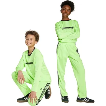 Dětská móda Dětské tepláky adidas Originals JV8591 zelená 71X, vel. 158
