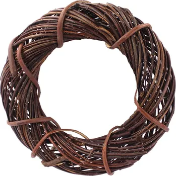 Věnec Věnec proutěný Ø 30 cm proplétaný hnědý