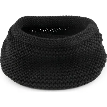 Šála Pletený nákrčník unisex, barva 4 černá