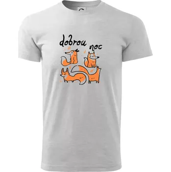 Lišky dobrou noc - Triko extra velké (5-8XL) - 8XL ( Světlešedý Melír )