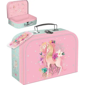 Školní kufřík _Ostatní 1_ Kufřík dětský školní Jednorožec růžový 25x20x9cm karton 0386
