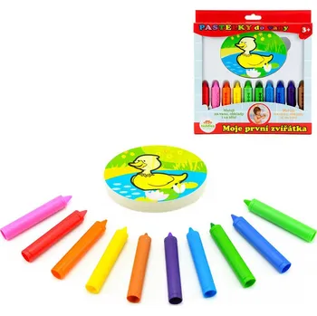_Ostatní 1_ Pastelky do vany moje první zvířátka set 10ks s houbičkou smývatelné 11400001