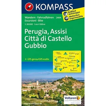 Perugia, Assisi, Citta di Castello, Gubbio 1:50 000 / turistická mapa KOMPASS 2464
