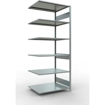 Dílenský regál Policový regál SCHULTE, nástavné pole, 6 úrovní, zatížení pole 150 kg, 1006 x 836 x 2500 mm