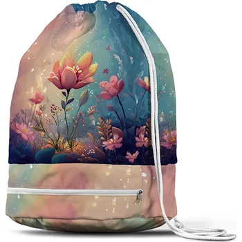 Panel se střihem na sportovní vak pohádkový květ