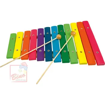 Hudební nástroj pro děti BINO DŘEVO Xylofon 12 tonů * DŘEVĚNÉ HRAČKY * ol86554
