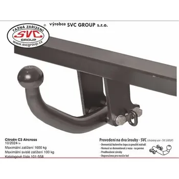 Tažné zařízení Tažné zařízení Citroën C3 Aircross 11/2024-> SV 101-558, SVC GROUP