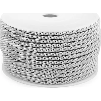 Příze Šňůra kroucená Ø3 mm, barva 11 stříbrná