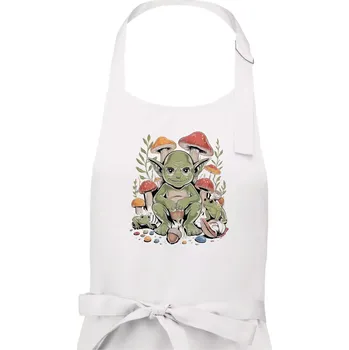 Kuchyňská zástěra Goblincore grimy forest goblin - Dámská zástěra na vaření - Univerzální velikost ( Bílá )