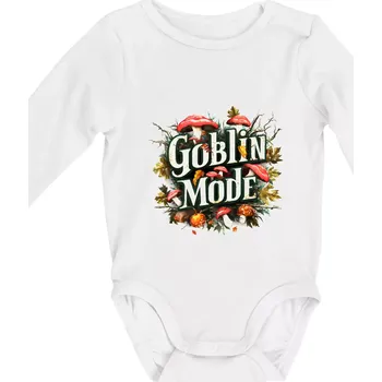 Kojenecký body Goblincore Goblin Mode - Body kojenecké s dlouhým rukávem - Dlouhý r. do 3 měs ( Bílá )