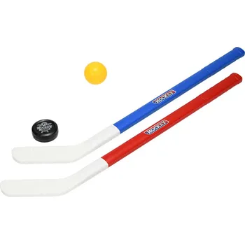 Hokejka _Ostatní 1_ Hokejka dětská barevná 71cm set 2ks míčkem a pukem plast 33262