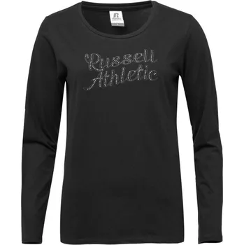 Dámské tričko Russell Athletic LS CREW T-SHIRT S Černá, Šedá