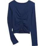 Dívčí tričko GAP RUCHED XXL Tmavě modrá