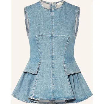 Remain Dámský Džínový Top Peplum, tmavě modrá, 36