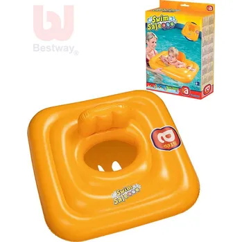 Nafukovací kruh BESTWAY Baby sedátko nafukovací 76x76cm kruh s křížem do vody bw32050