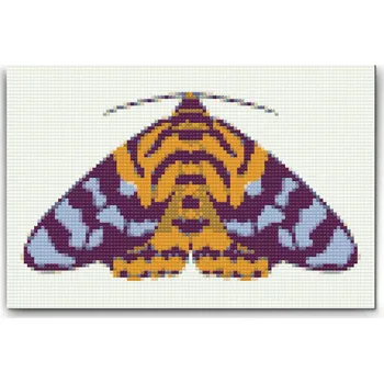 Diamantové malování Diamantové malování - Barevná můra Velikost: 20x30cm, Rámování: Pouze srolované plátno, Diamanty: Kulaté