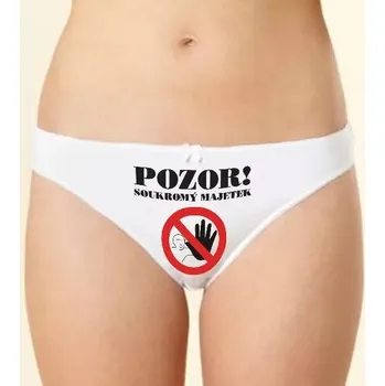Kalhotky Kalhotky - Pozor, soukromý - L tanga_bílá