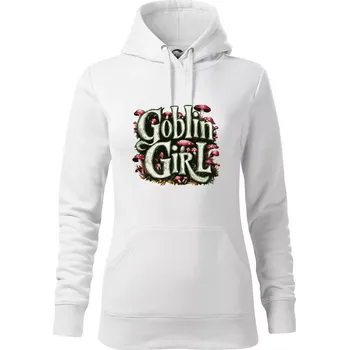 Dámská mikina Goblincore Goblin Girl - Mikina dámská Cape s kapucí - L ( Bílá )