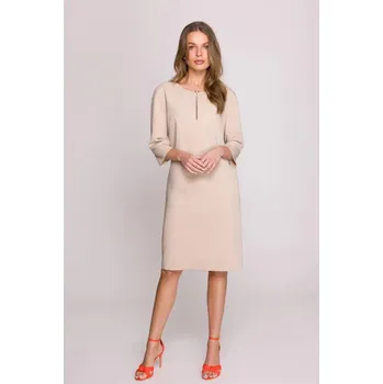 Dámské šaty Dámské šaty S394 Béžová - Stylove béžová XXL