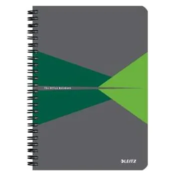 Kroužkový blok Leitz Office A5 linkovaný - zelený, 90 listů