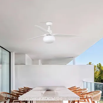 Lampička FARO BARCELONA Stropní ventilátor s osvětlením Outwood, bílý, DC, tichý, Ø150cm bílá 1 x 15 W - Doprava zdarma