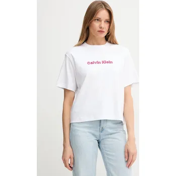 Pánské oblečení Bavlněné tričko Calvin Klein Jeans LV047D205G bílá 00X, vel. S