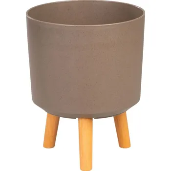 Květináč Slovakia Trend Květináč na nožičkách 24,5x31 cm, Kávový prášek