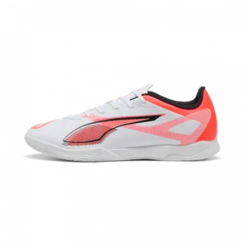 Dětská sálová obuv PUMA ULTRA 5 PLAY IT JR SÁLOVKY DĚTSKÉ - Bílá, Červená - velikost 38 eur