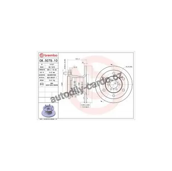 Brzdový kotouč Brzdový kotouč BREMBO 08.5079.10 - IVECO